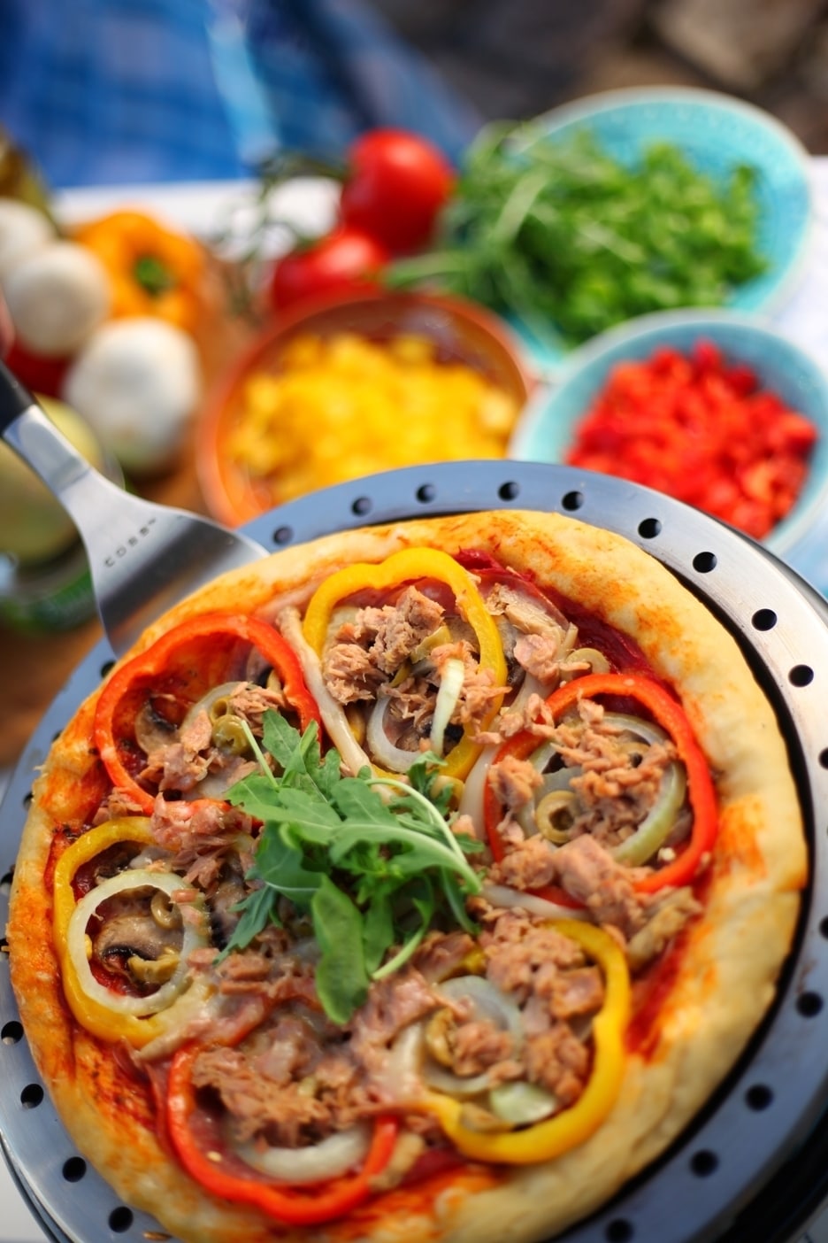 BBQ Recept fantasie pizza COBB